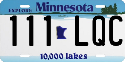 MN license plate 111LQC