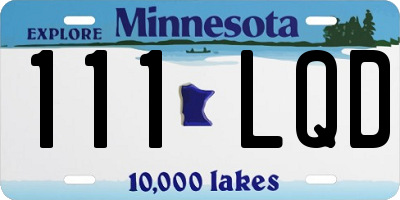 MN license plate 111LQD