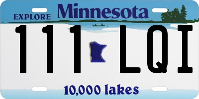 MN license plate 111LQI