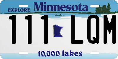 MN license plate 111LQM