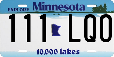 MN license plate 111LQO