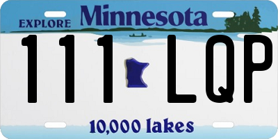 MN license plate 111LQP