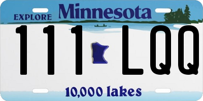 MN license plate 111LQQ