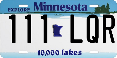 MN license plate 111LQR
