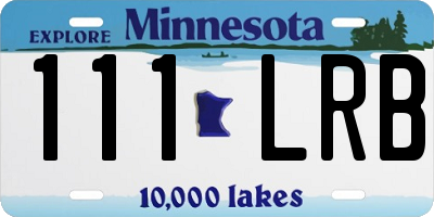 MN license plate 111LRB