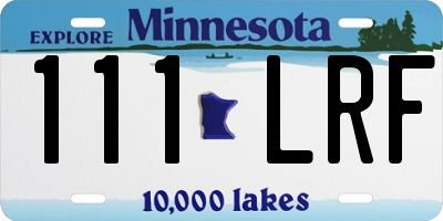 MN license plate 111LRF