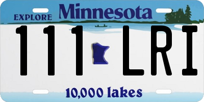 MN license plate 111LRI