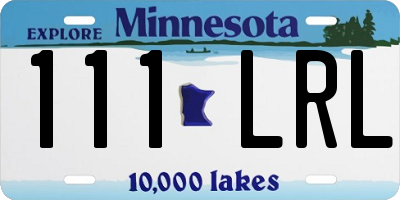 MN license plate 111LRL