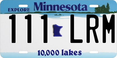 MN license plate 111LRM