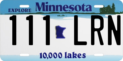 MN license plate 111LRN