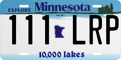 MN license plate 111LRP