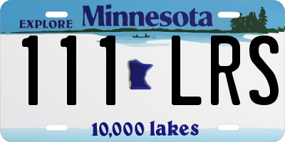 MN license plate 111LRS