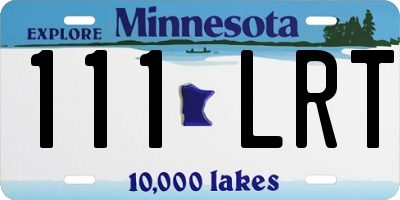 MN license plate 111LRT