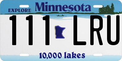 MN license plate 111LRU