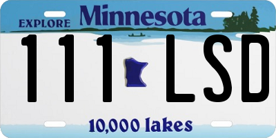 MN license plate 111LSD