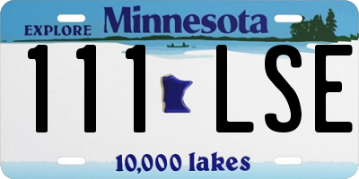 MN license plate 111LSE