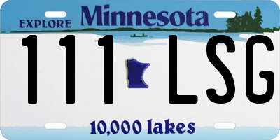 MN license plate 111LSG