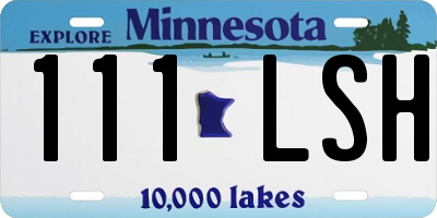 MN license plate 111LSH