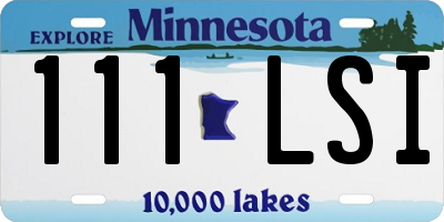 MN license plate 111LSI