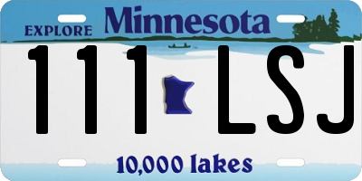MN license plate 111LSJ