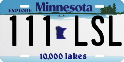 MN license plate 111LSL