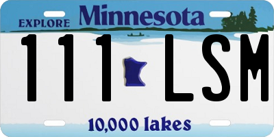 MN license plate 111LSM