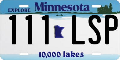 MN license plate 111LSP