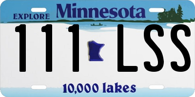 MN license plate 111LSS
