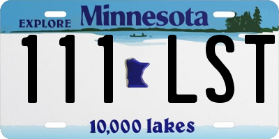 MN license plate 111LST