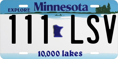 MN license plate 111LSV