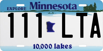 MN license plate 111LTA