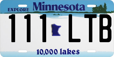 MN license plate 111LTB