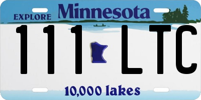 MN license plate 111LTC