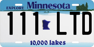 MN license plate 111LTD