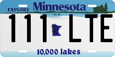 MN license plate 111LTE
