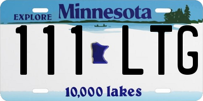 MN license plate 111LTG
