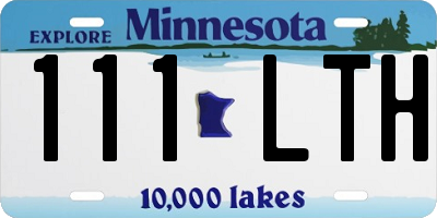 MN license plate 111LTH