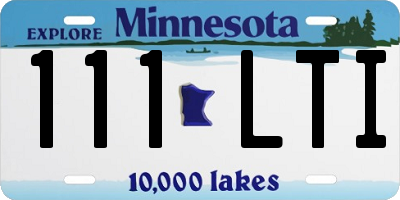 MN license plate 111LTI
