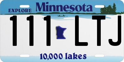 MN license plate 111LTJ