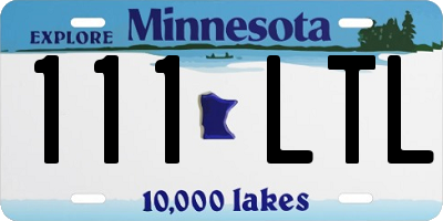 MN license plate 111LTL