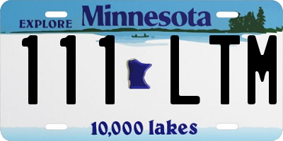 MN license plate 111LTM
