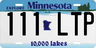 MN license plate 111LTP
