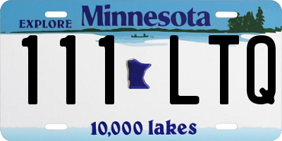 MN license plate 111LTQ