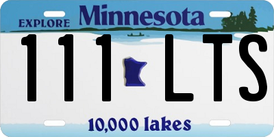 MN license plate 111LTS