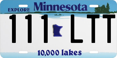 MN license plate 111LTT