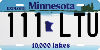 MN license plate 111LTU