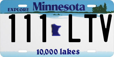 MN license plate 111LTV