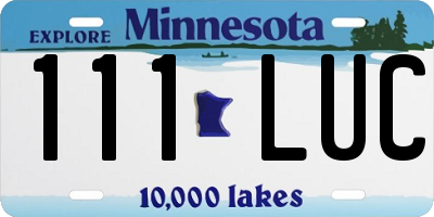 MN license plate 111LUC