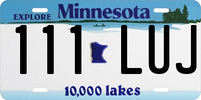 MN license plate 111LUJ