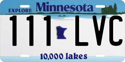 MN license plate 111LVC